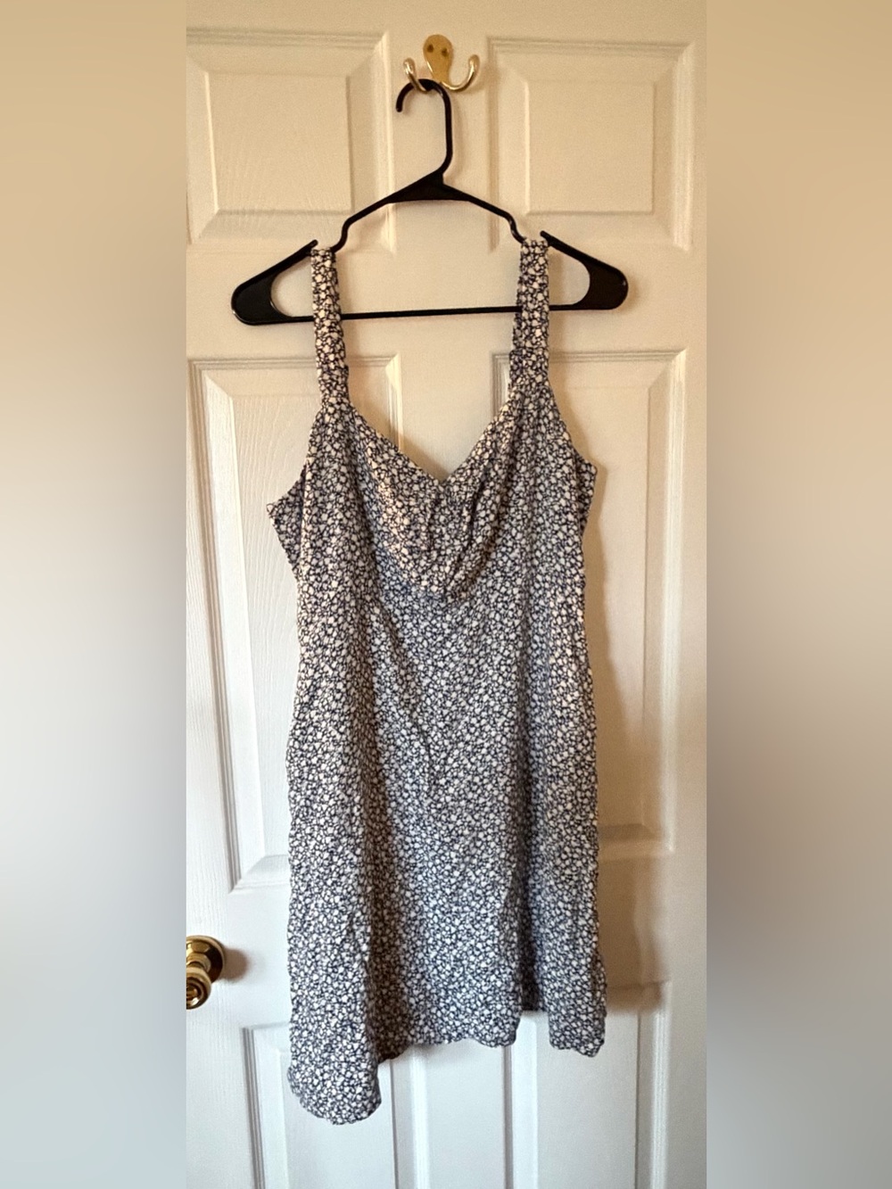 Blue and White Floral Slip Dress